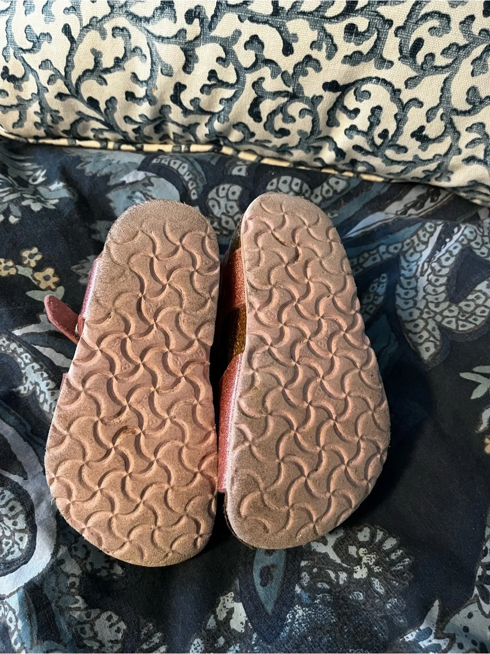 Birkenstock Kids Glitter Rose Pink Double-Buckle Sandals
